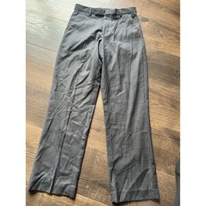 Calvin Klein Boys Charcoal Grey Dress Pants Wool Blend Size 14 Regular Formal